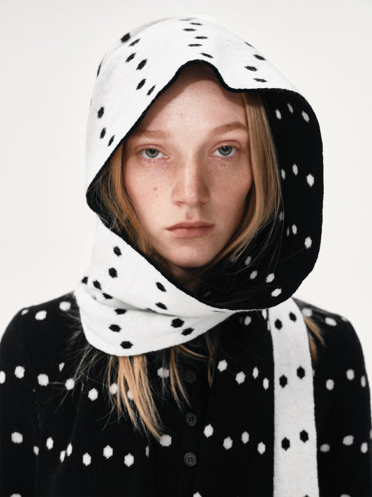 Two-Tone Polka Dot Scarf