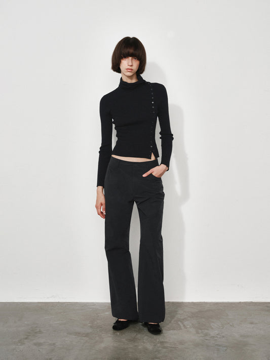 Straight-to-Flare Relaxed Pants