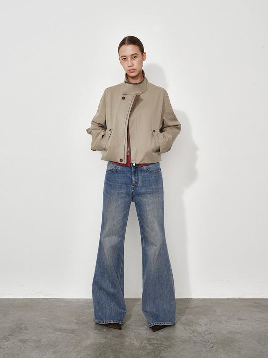 Slim Mid-Rise Stretch Flare Jeans