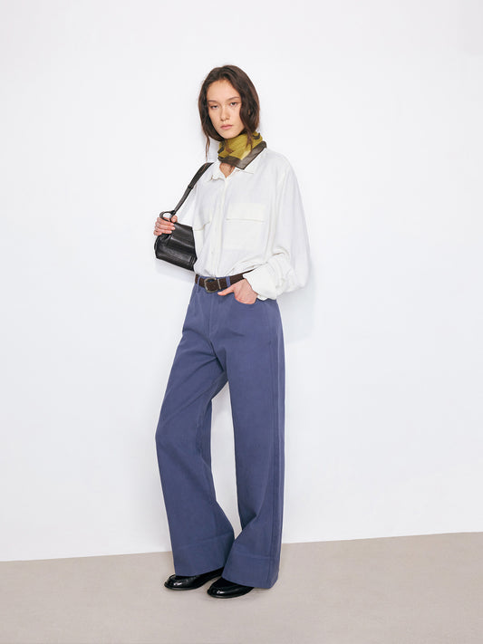 Printed Cargo Pants with Reversible Cuffs