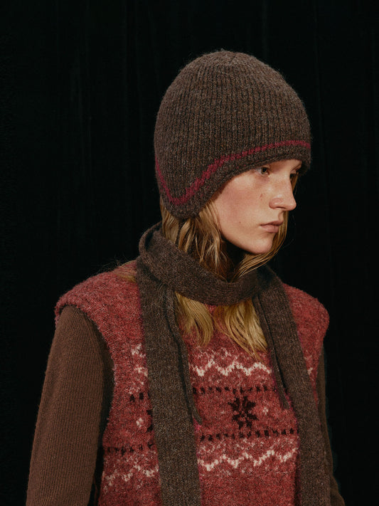 Jacquard Earflap Hat
