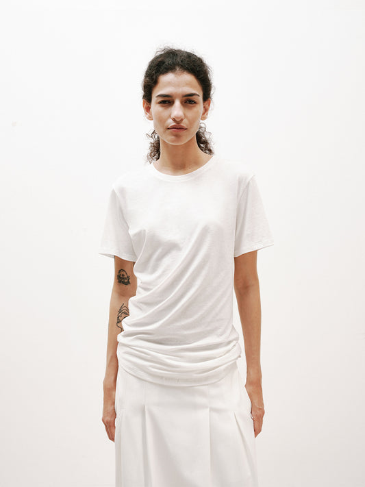Asymmetrical Cotton-Linen Tee