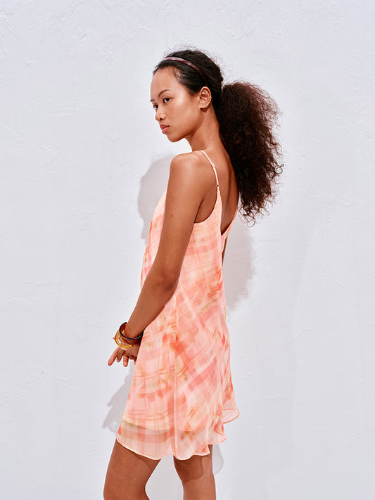 Printed Vacation Strap Mini Dress