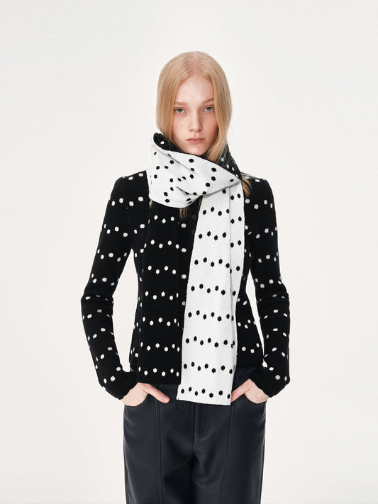 Two-Tone Polka Dot Scarf