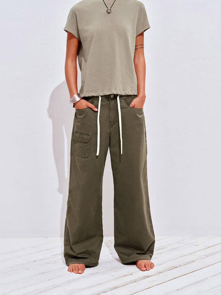 Washed cago pants