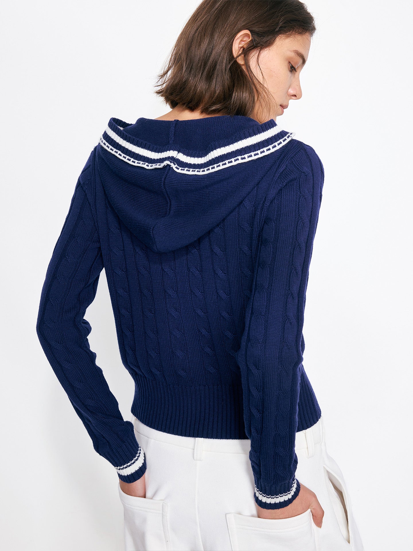 Nautical Vibe Contrast Hoodie