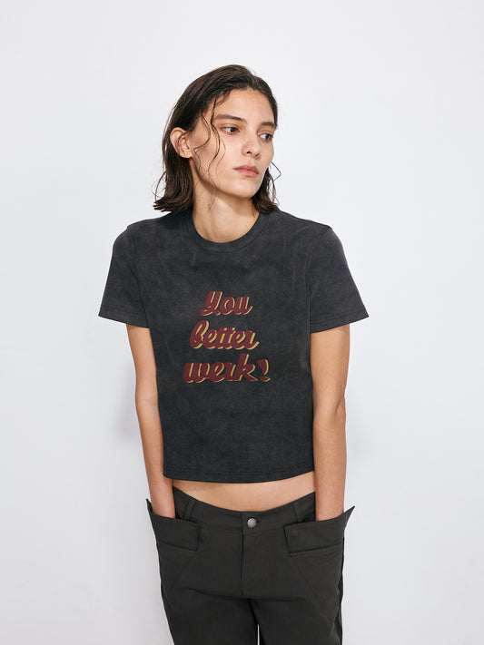 Letter Print T-Shirt