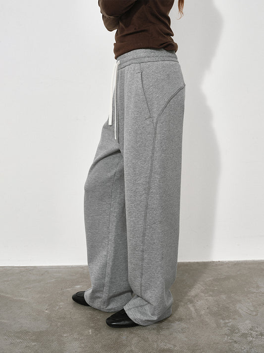 Straight-Leg Sweatpants with Adjustable Cuffs