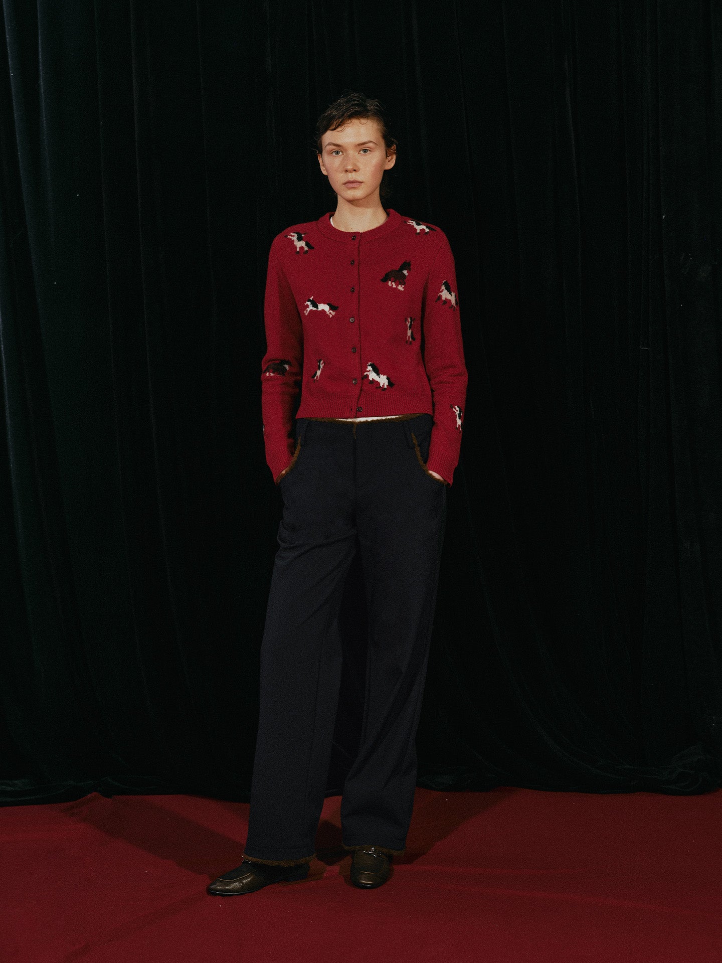 Jacquard Baby Horsehair Cardigan