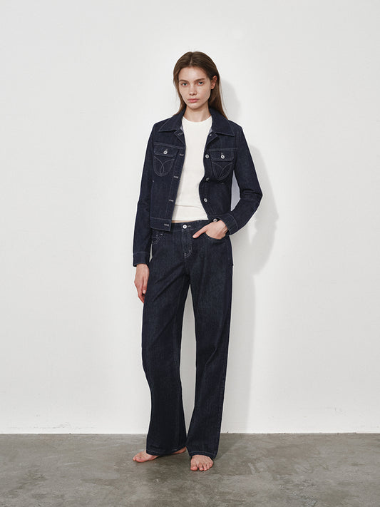 Non-Stretch Organic Cotton-Blend Denim Jeans