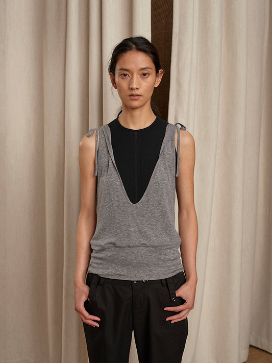 2 in 1 Hooded  Tank Top