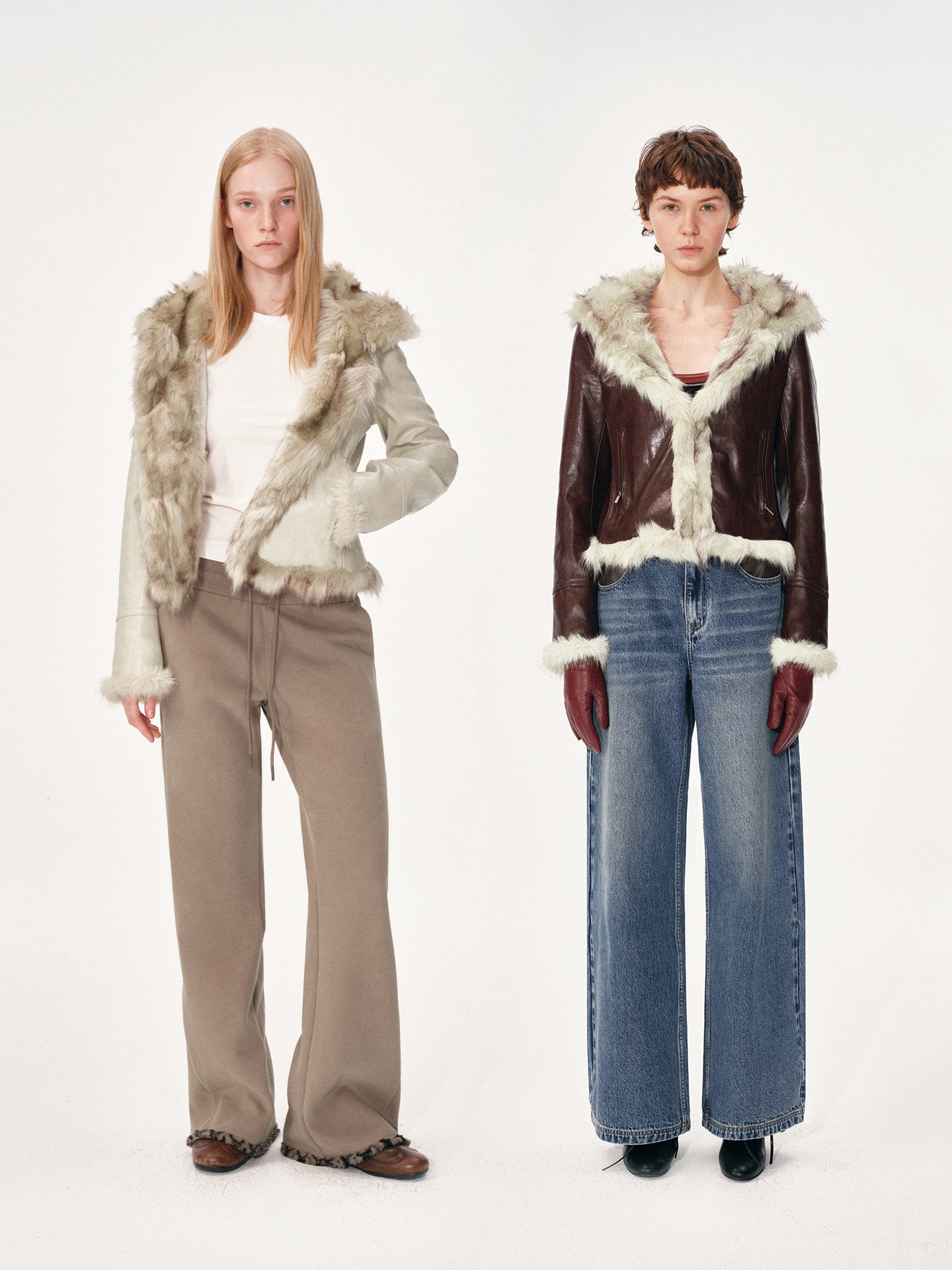 Fitted Hooded Faux Fur Coat