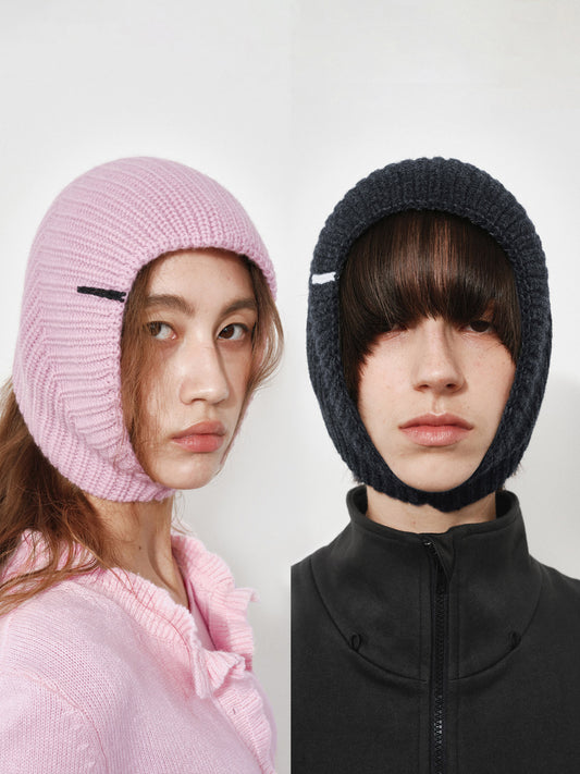 Chunky Knit Wool Balaclava