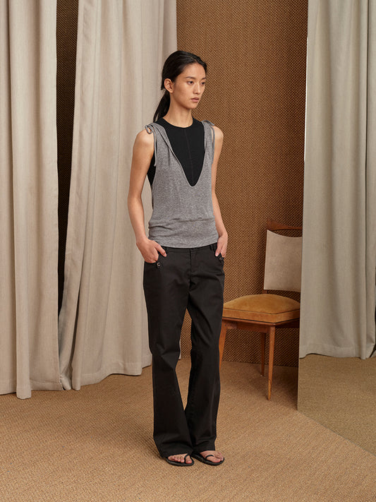 2 in 1 Hooded  Tank Top