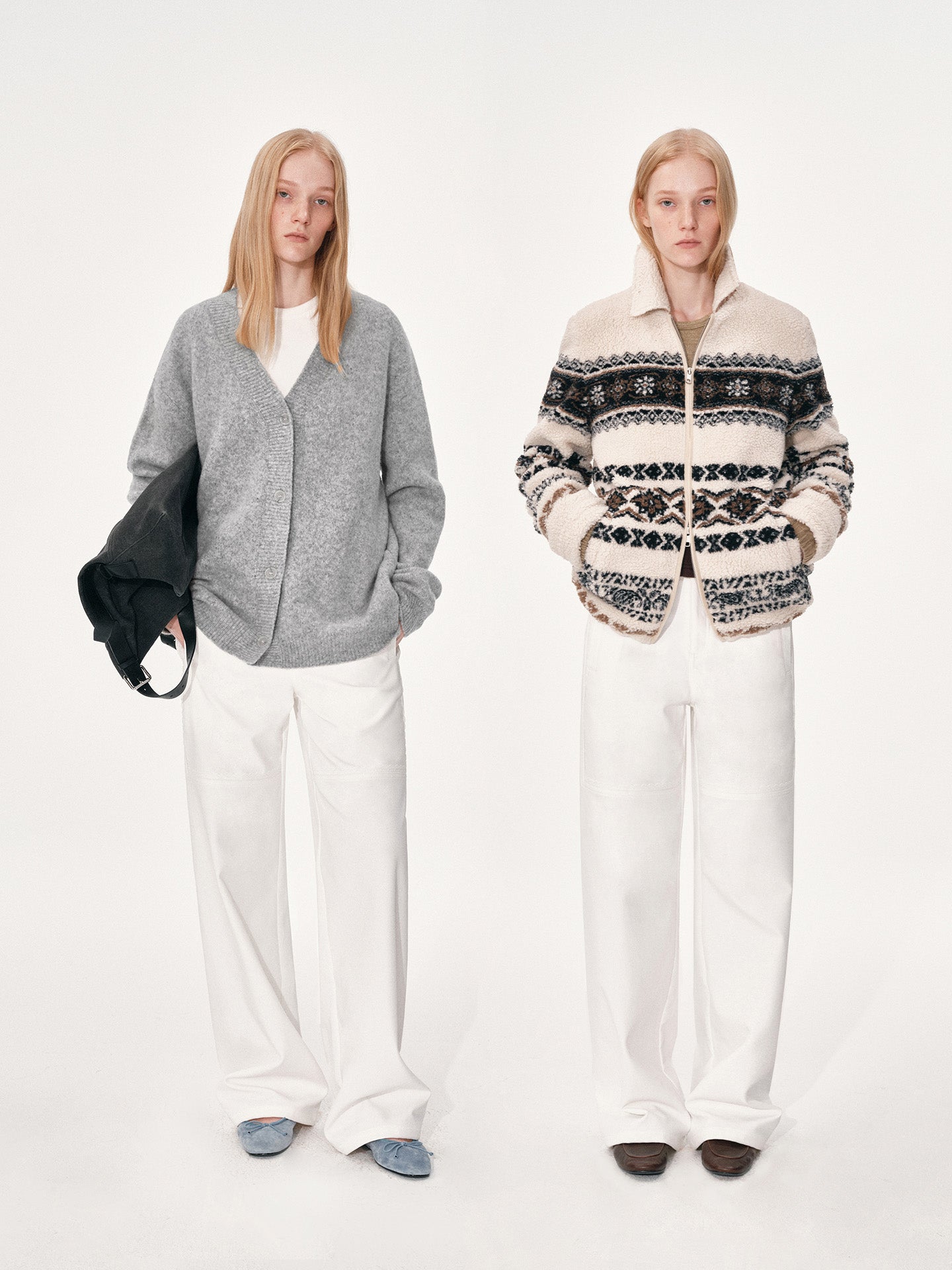 Loose-Fit Pants with Lace Trim