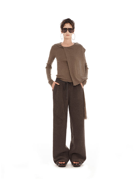Retro polar fleece sweatpants