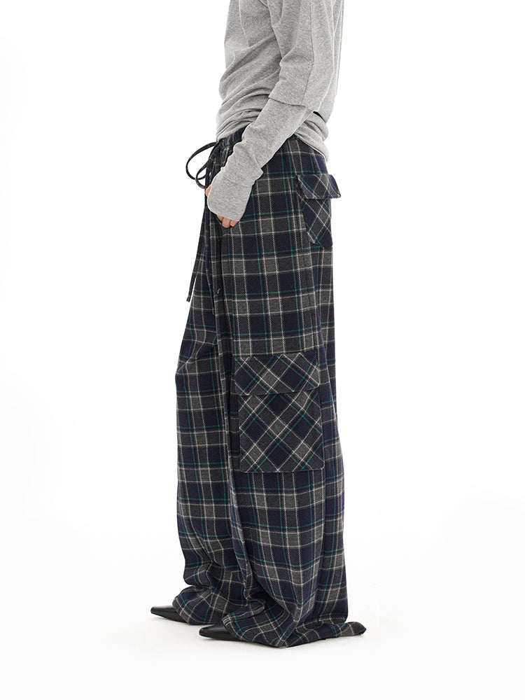 Plaid casual pants