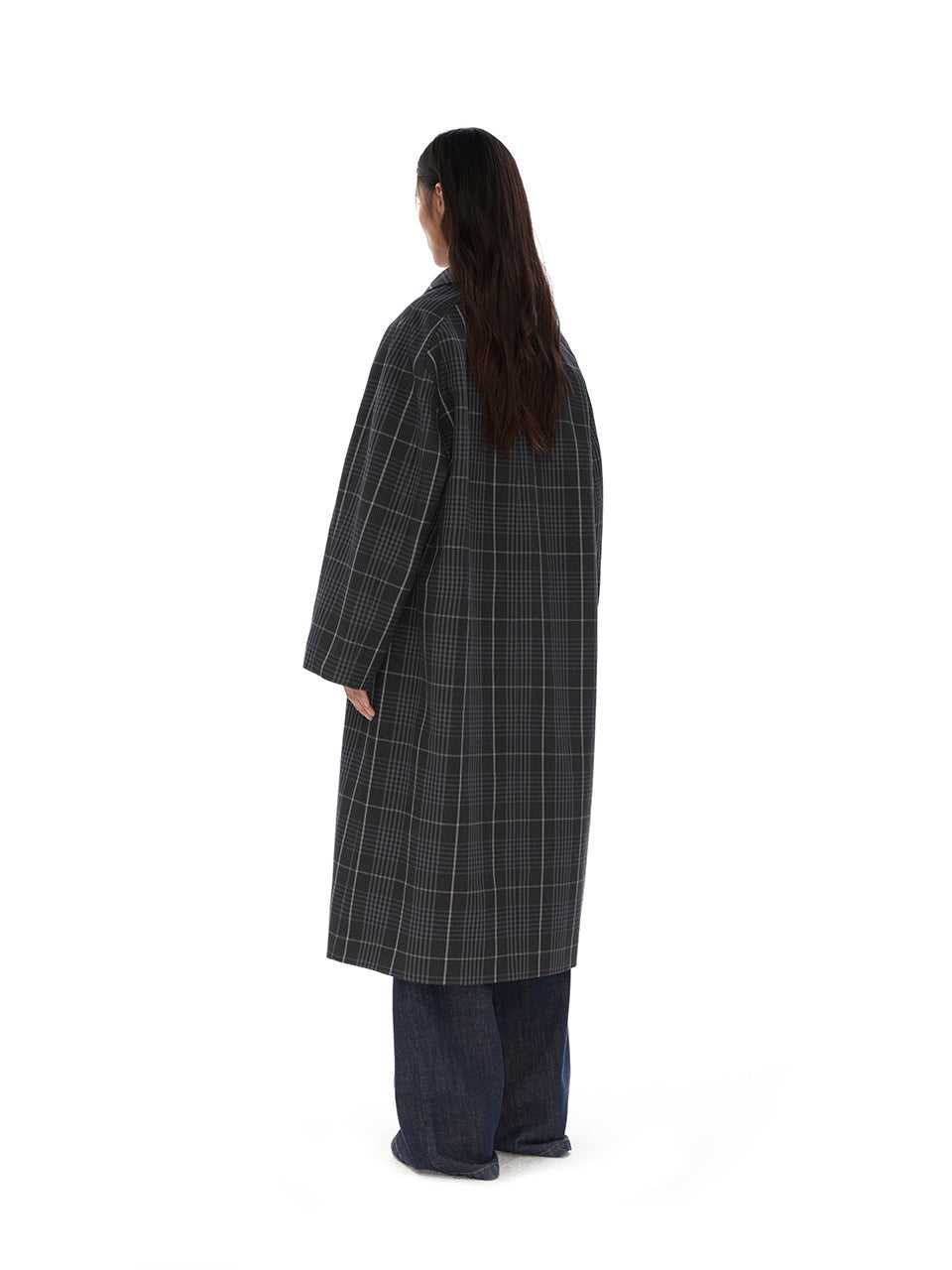 Reversible plaid coat