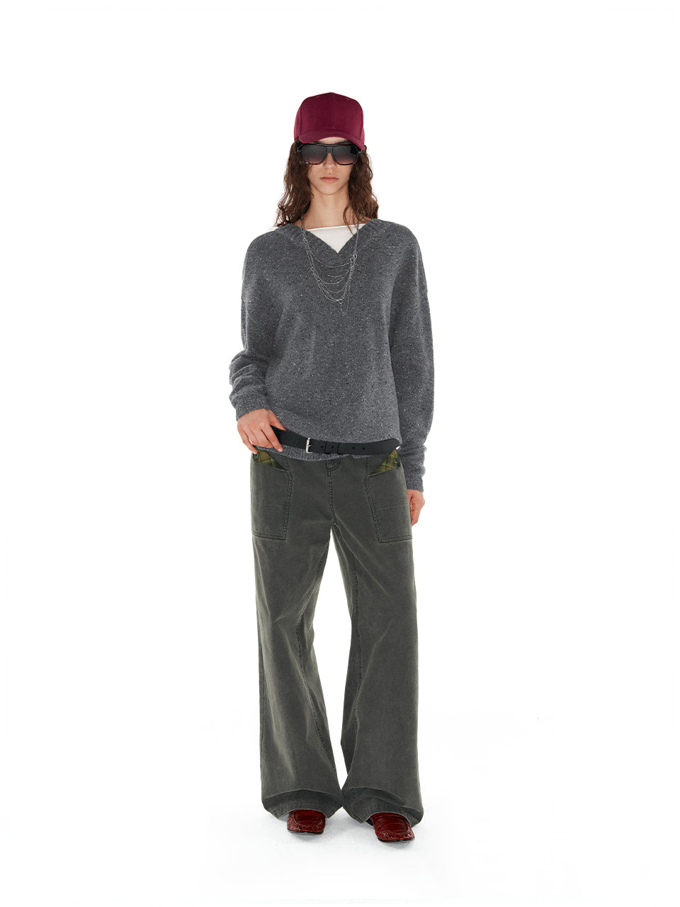 Double-pocket straight-leg cargo pants