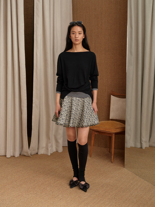 Layered floral skirt