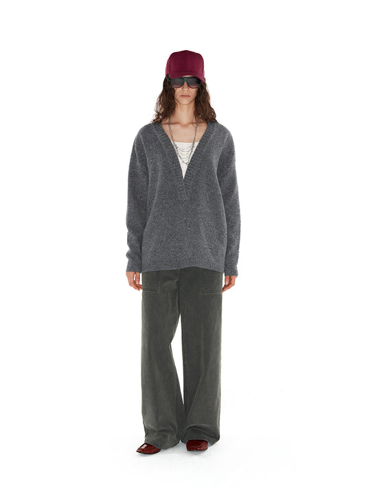 Double-pocket straight-leg cargo pants