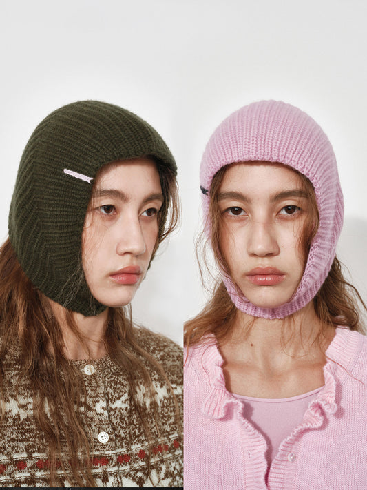 Chunky Knit Wool Balaclava