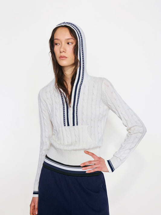 Nautical Vibe Contrast Hoodie