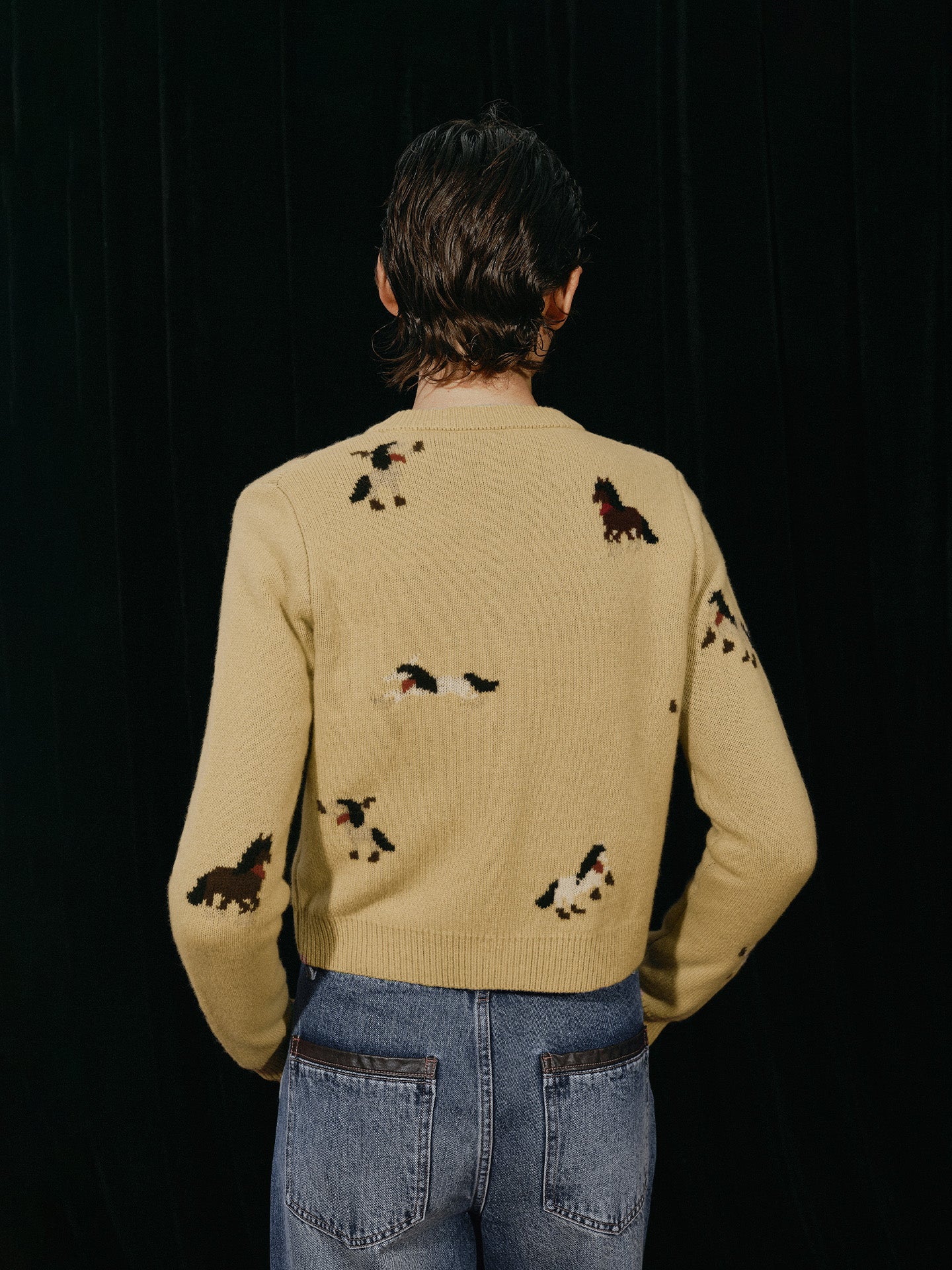 Jacquard Baby Horsehair Cardigan