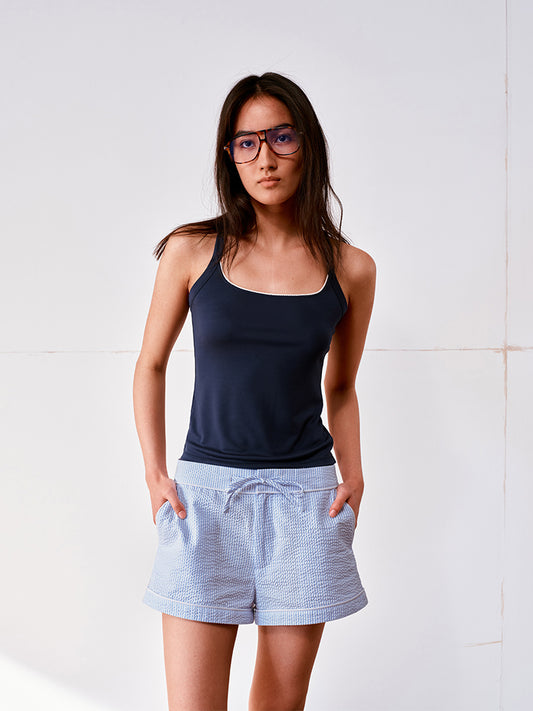 Lace trim tank top
