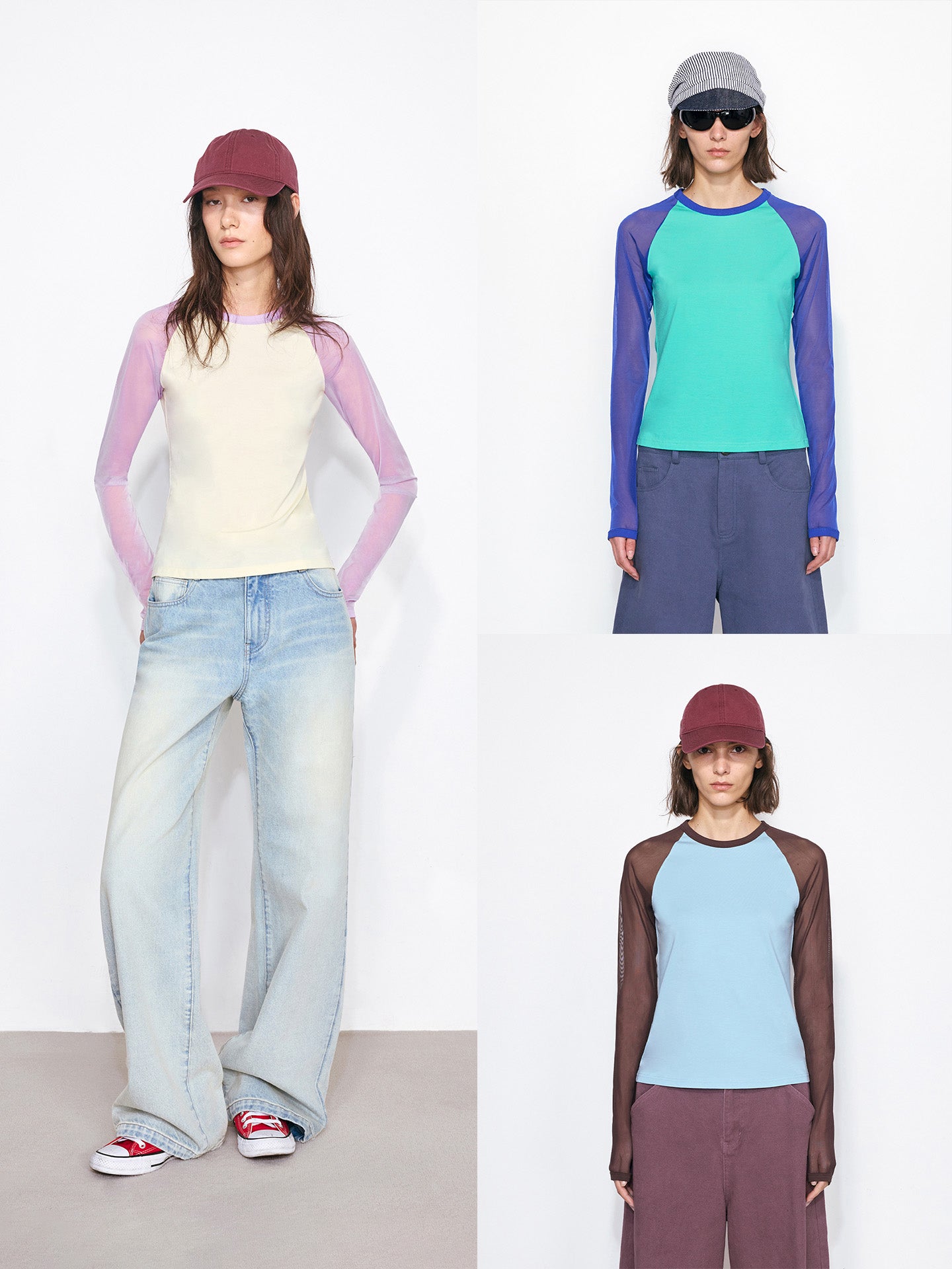 Color Block Long Sleeve T-Shirt