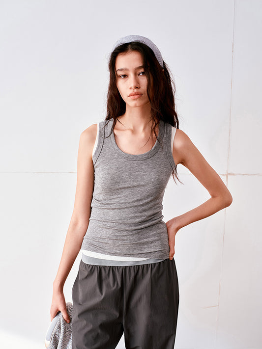 Tencel wool basic tank top