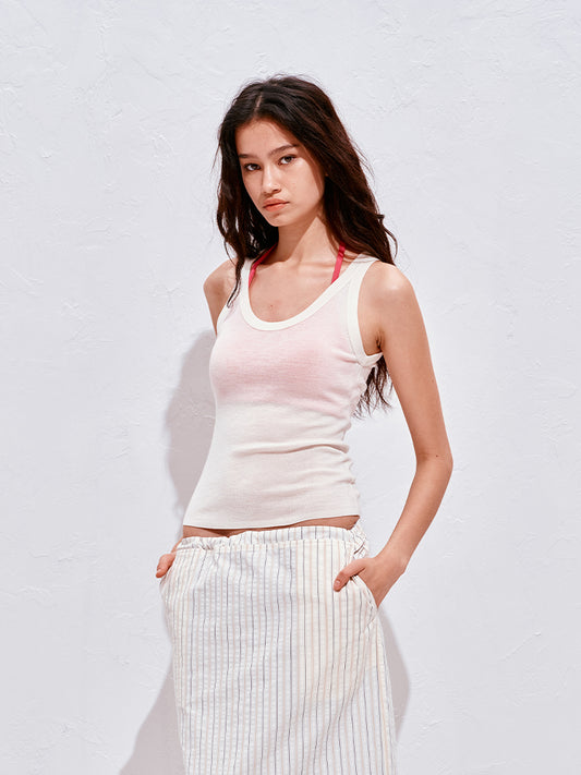 Wool acetate tank top