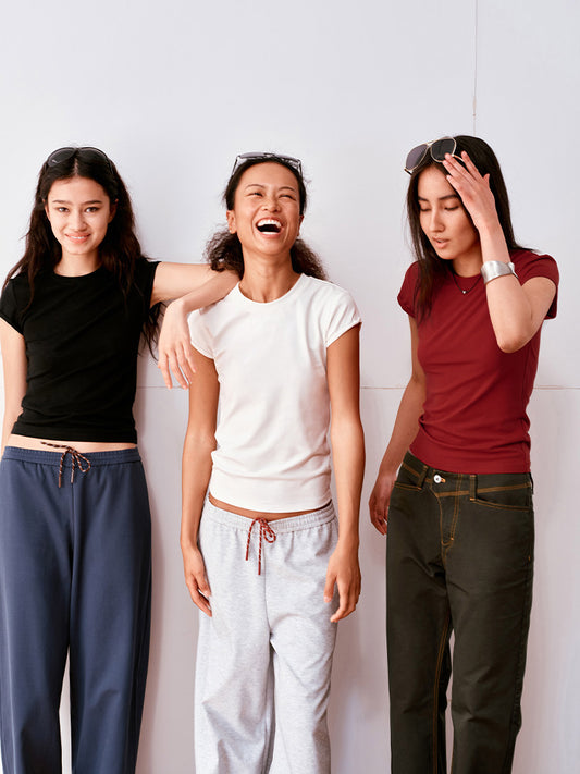 Slim fit round neck basic T-shirt