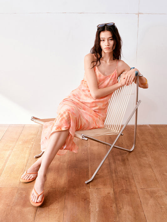 Vacation Print Tiered Dress