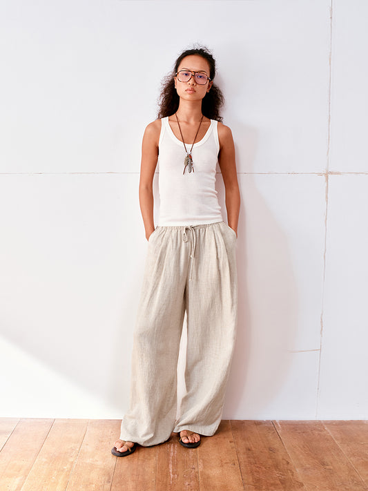 Wool acetate tank top