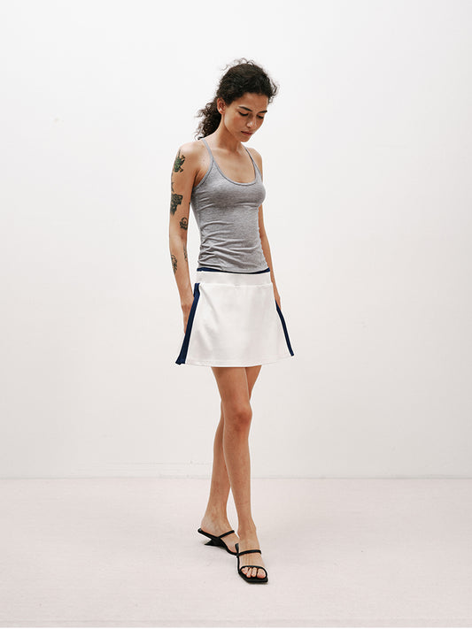 Color-blocked tennis skirt