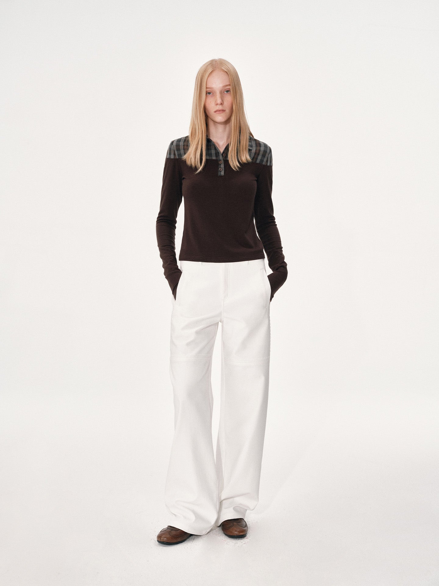 Loose-Fit Pants with Lace Trim