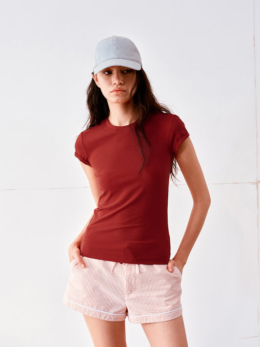 Striped visor cap