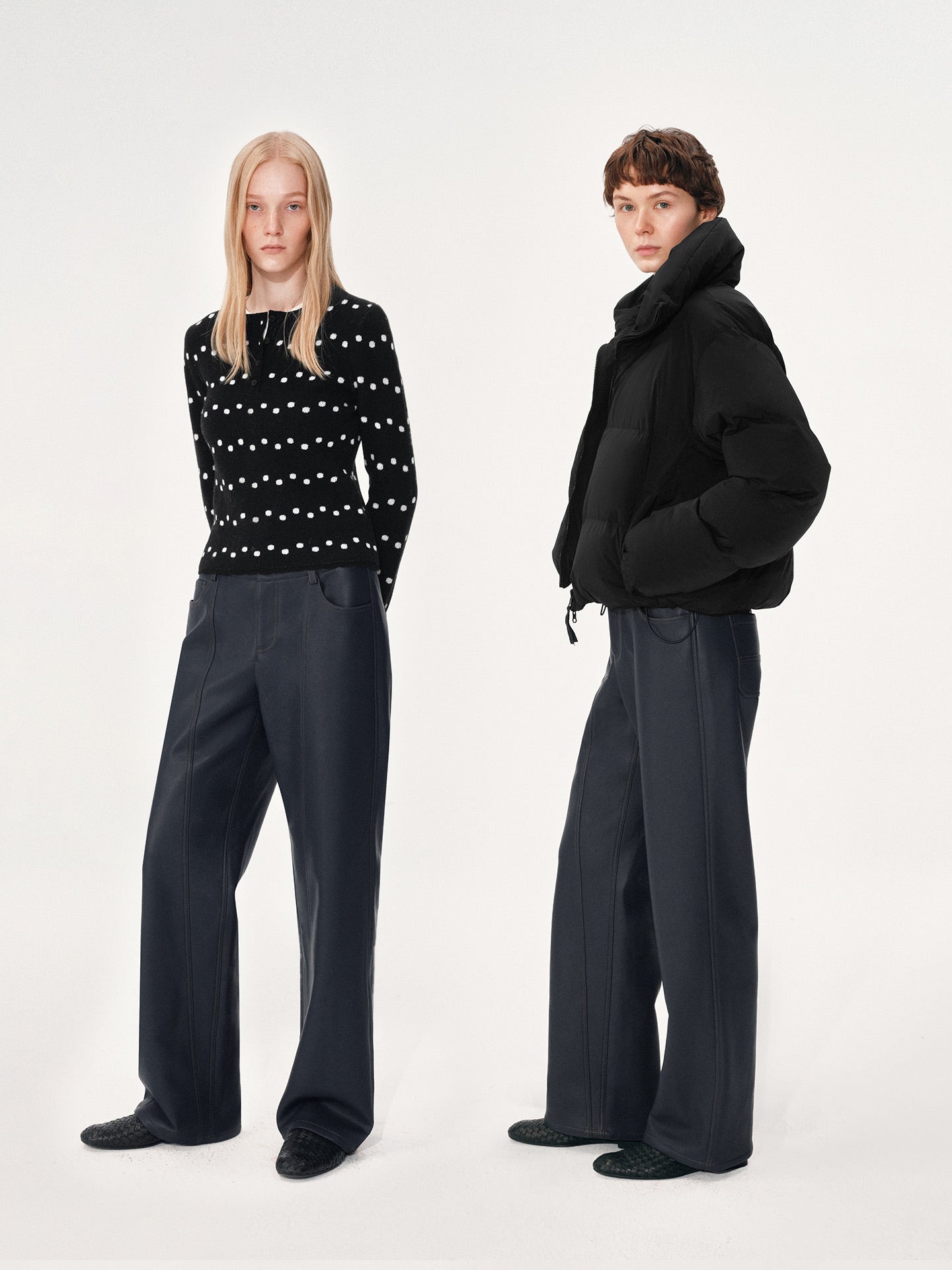 Violet-Blue Leather Pants