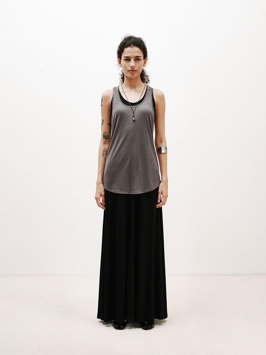 Color-block layered tank dress
