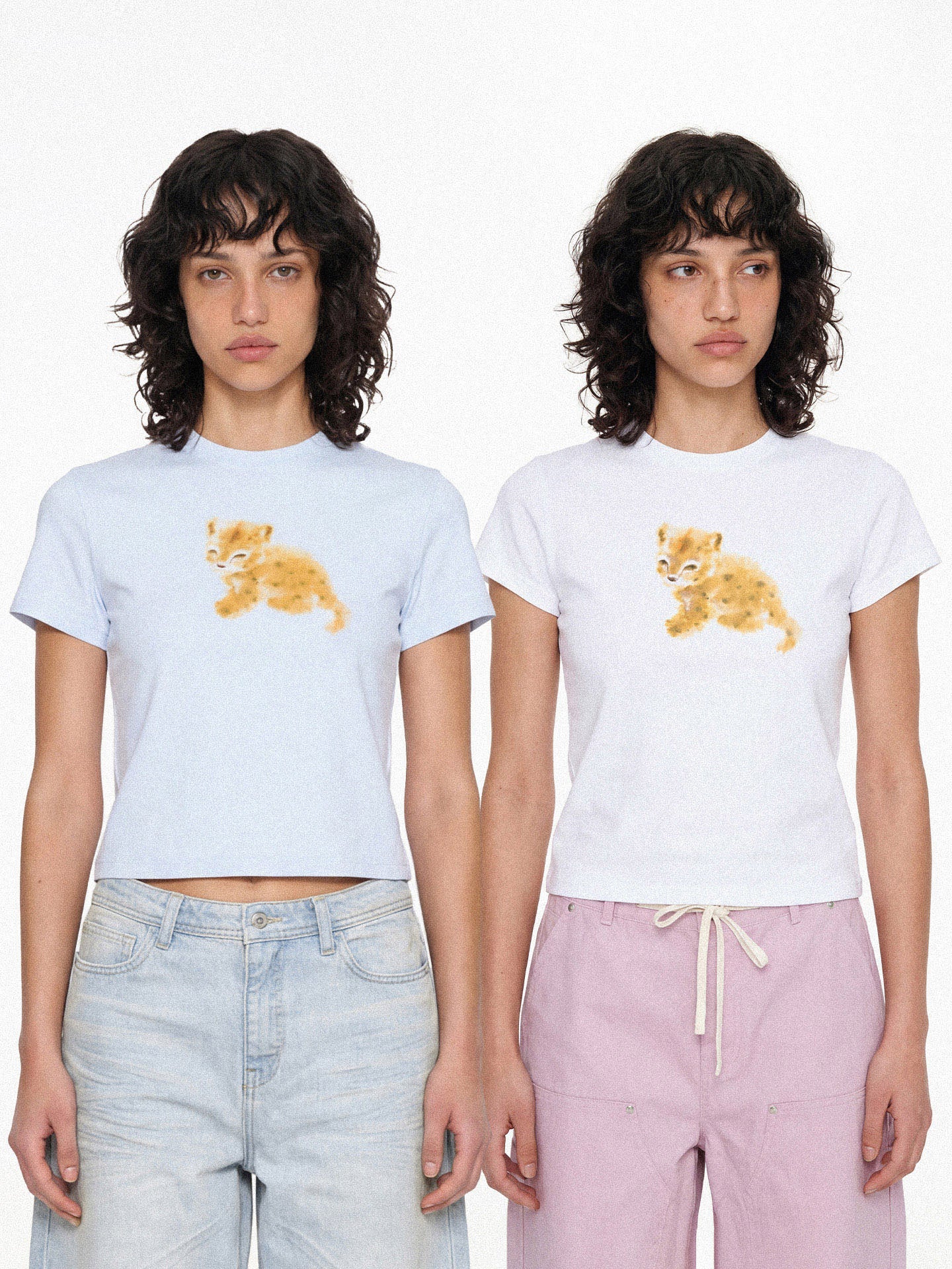 Leopard Tie-Dye Print T-Shirt