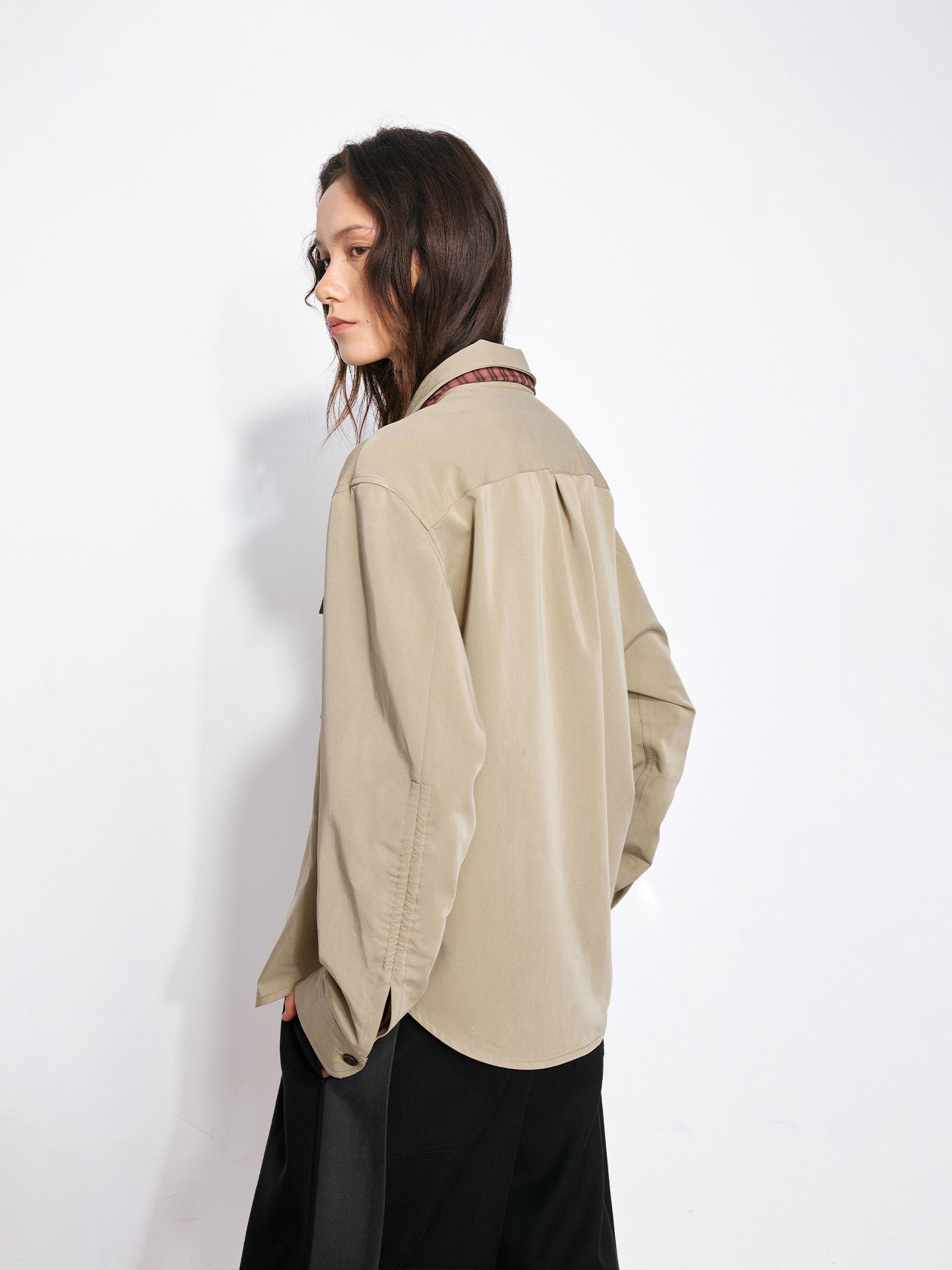 Work Shirt with Detachable Bow Tie