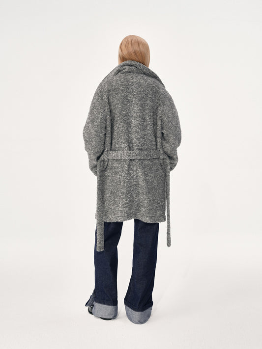 Loop Knit Wool Blend Coat