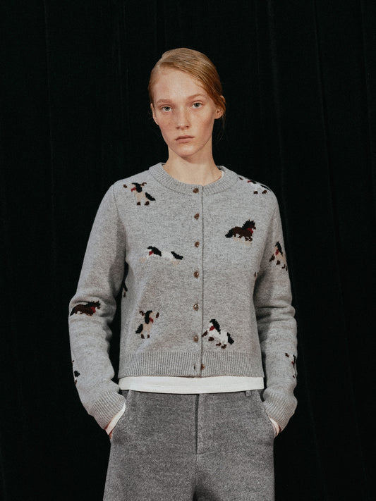 Jacquard Baby Horsehair Cardigan
