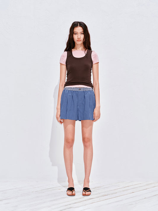 Check casul shorts