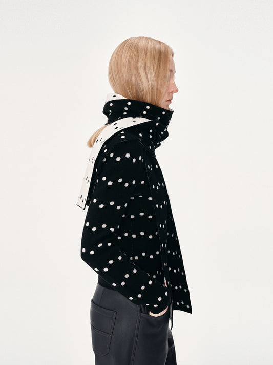 Two-Tone Polka Dot Scarf