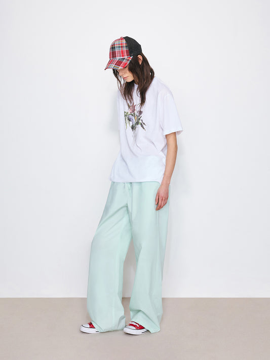 Elastic Waist Straight-Leg Pants