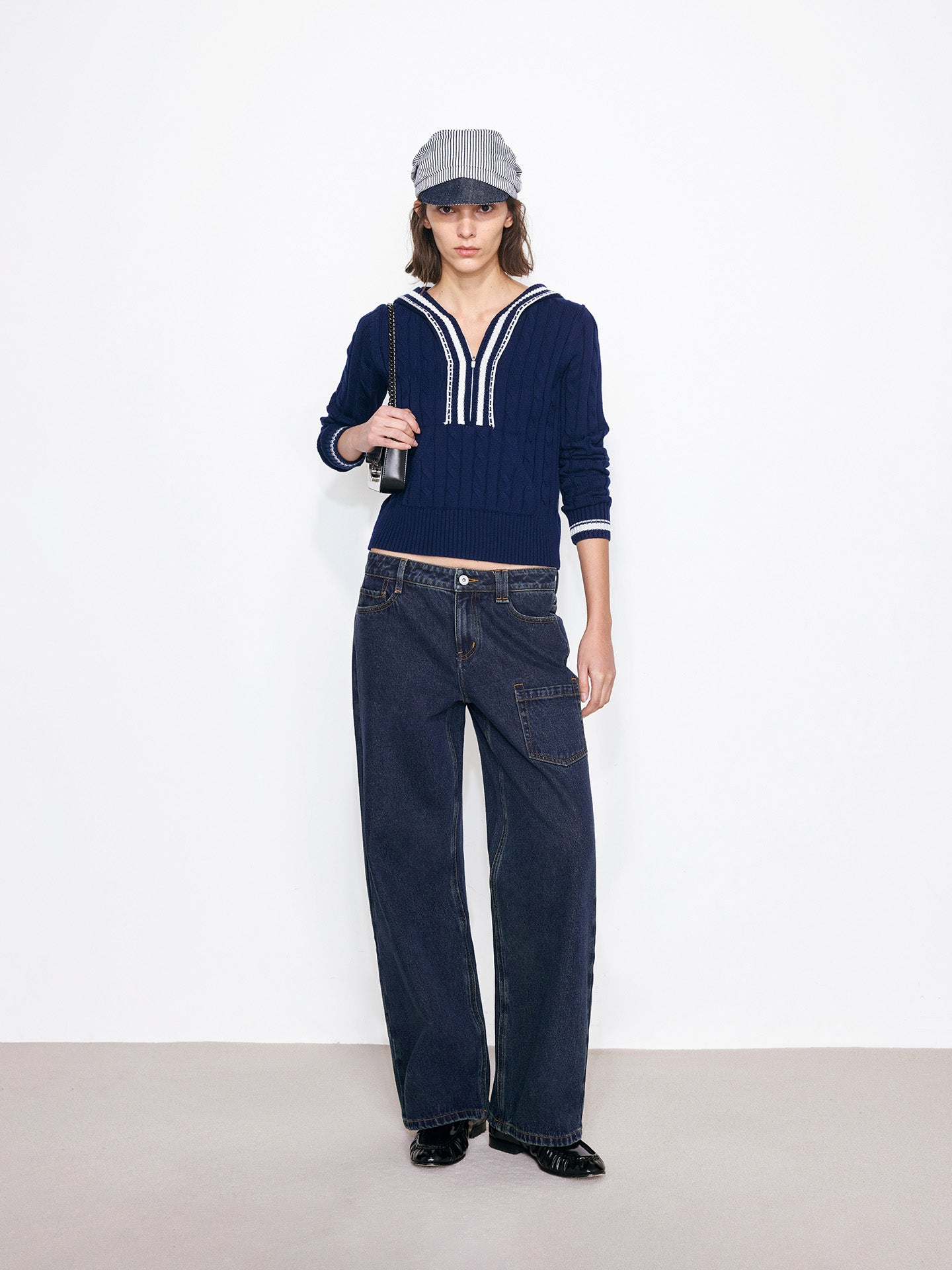 Nautical Vibe Contrast Hoodie