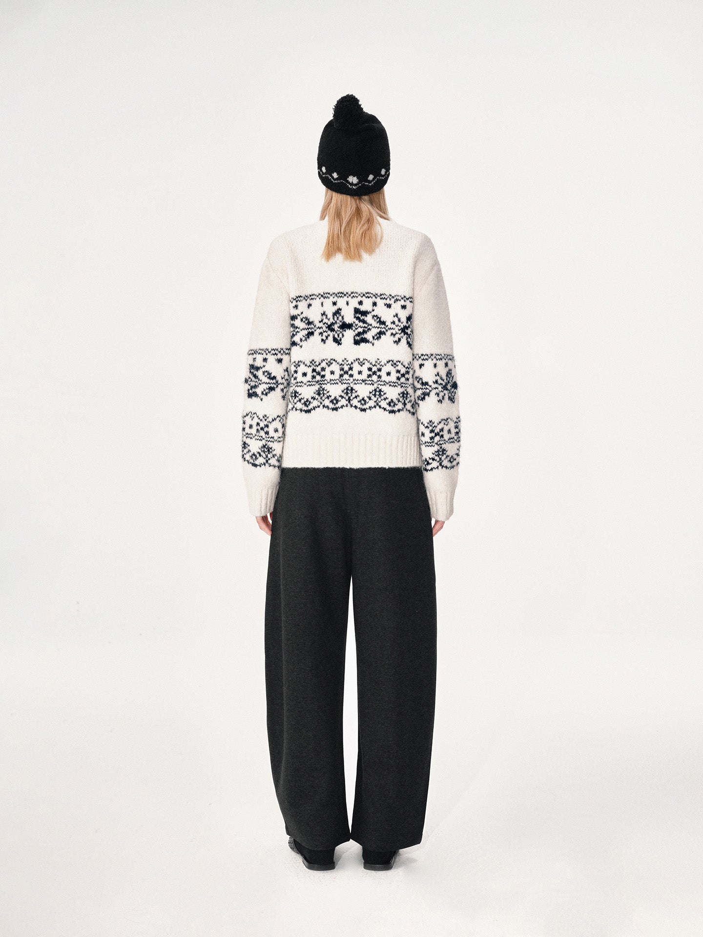 Jacquard Wool Cardigan