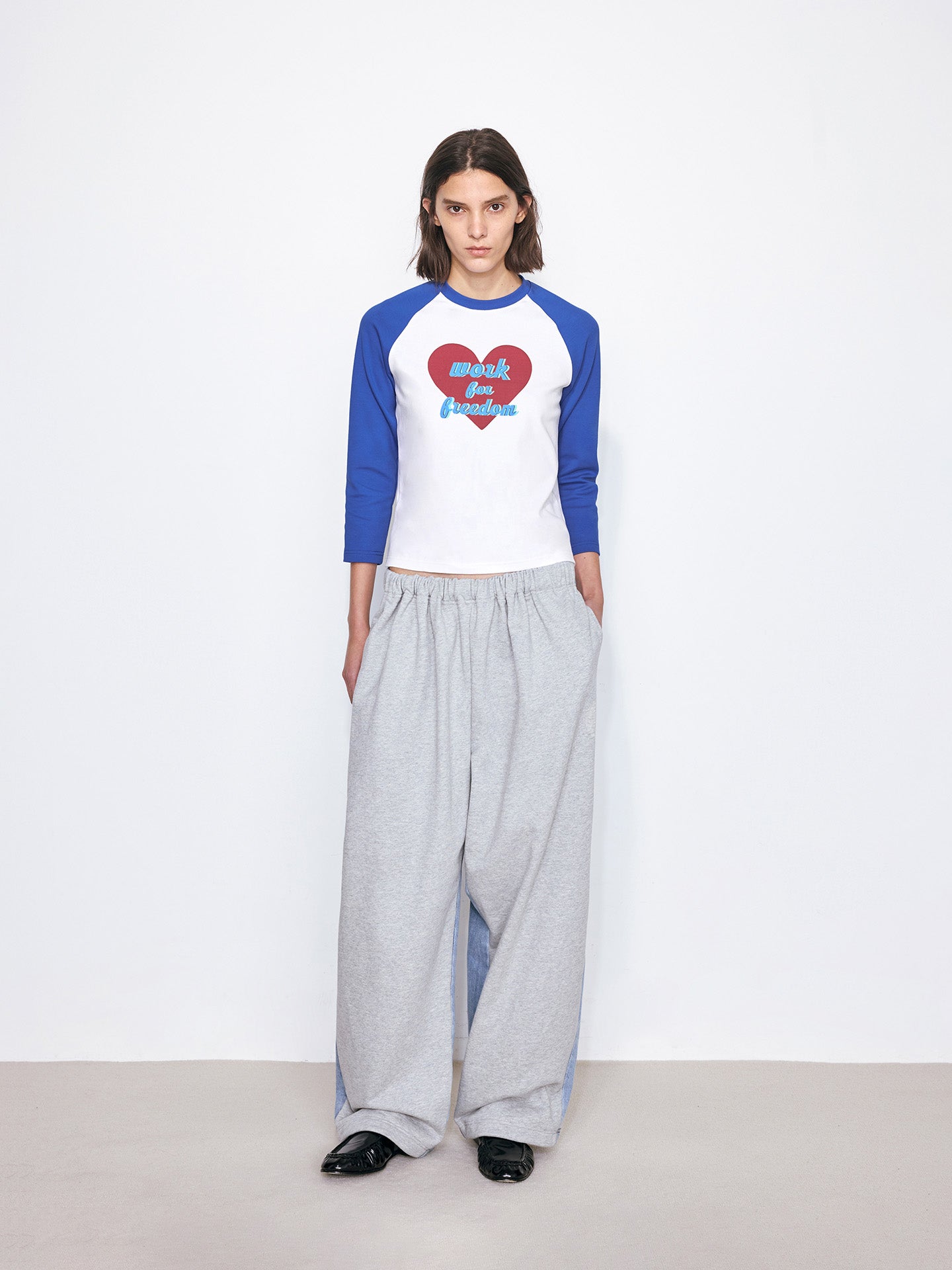 Color-Block Printed Long-Sleeve T-Shirt